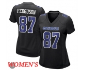 Women's Nike Dallas Cowboys #87 Jake Ferguson Carbon Black Fashion Game Jersey