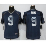 Women's Nike Dallas Cowboys #9 Tony Romo Drift Fashion Blue Jerseys