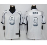 Women's Nike Dallas Cowboys #9 Tony Romo Drift Fashion White Jerseys