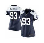 Women's Nike Dallas Cowboys #93 Benson Mayowa Limited Navy Blue Throwback Alternate NFL Jersey