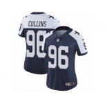 Women's Nike Dallas Cowboys #96 Maliek Collins Vapor Untouchable Limited Navy Blue Throwback Alternate NFL Jersey