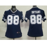 nike women nfl dallas cowboys #88 bryant blue[nike]