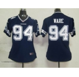 nike women nfl dallas cowboys #94 ware blue[nike]