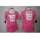 nike women nfl jerseys dallas cowboys #19 austin pink[breast cancer awareness]