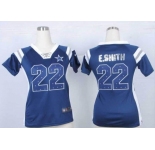 nike women nfl jerseys dallas cowboys #22 e.smith blue[fashion Rhinestone sequins]