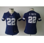 nike women nfl jerseys dallas cowboys #22 e.smith blue[nike]