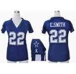 nike women nfl jerseys dallas cowboys #22 e.smitth blue[draft him ii top]