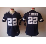 nike women nfl jerseys dallas cowboys #22 e.smitth blue[nike limited]