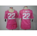 nike women nfl jerseys dallas cowboys #22 e.smitth pink[breast cancer awareness]