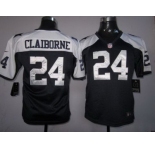 nike women nfl jerseys dallas cowboys #24 claiborne blue thankgivings[nike]