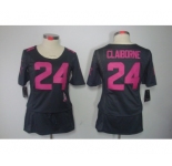 nike women nfl jerseys dallas cowboys #24 claiborne dk.grey[breast cancer awareness]