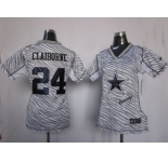 nike women nfl jerseys dallas cowboys #24 claiborne [fem fan zebra]