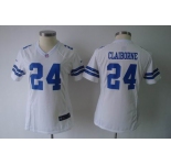 nike women nfl jerseys dallas cowboys #24 claiborne white[claiborne][nike]