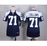 nike women nfl jerseys dallas cowboys #71 collins blue[nike thankgivings]