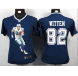 nike women nfl jerseys dallas cowboys #82 witten blue[portrait fashion]