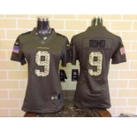 nike women nfl jerseys dallas cowboys #9 romo army green[nike Limited Salute To Service]