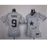 nike women nfl jerseys dallas cowboys #9 romo [fem fan zebra]