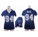 nike women nfl jerseys dallas cowboys #94 ware blue[draft him ii top]