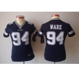 nike women nfl jerseys dallas cowboys #94 ware blue[nike limited]