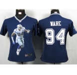 nike women nfl jerseys dallas cowboys #94 ware blue[portrait fashion]