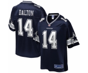 Youth Dallas Cowboys #14 Andy Dalton NFL Pro Line Navy Team Player Jersey