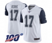 Youth Dallas Cowboys #17 Allen Hurns Limited White Rush Vapor Untouchable 100th Season Football Jersey
