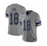 Youth Dallas Cowboys #18 Randall Cobb Limited Gray Inverted Legend Football Jersey