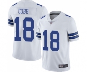 Youth Dallas Cowboys #18 Randall Cobb White Vapor Untouchable Limited Player Football Jersey