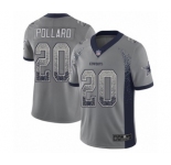 Youth Dallas Cowboys #20 Tony Pollard Limited Gray Rush Drift Fashion Football Jersey
