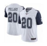 Youth Dallas Cowboys #20 Tony Pollard Limited White Rush Vapor Untouchable Football Jersey