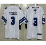 Youth Dallas Cowboys #3 George Pickens Limited White Vapor Jersey