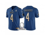 Youth Dallas Cowboys #4 Dak Prescott NFC 2017 Pro Bowl Blue Gold Limited Jersey
