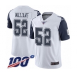 Youth Dallas Cowboys #52 Connor Williams Limited White Rush Vapor Untouchable 100th Season Football Jersey