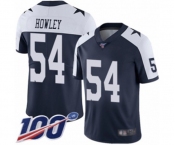 Youth Dallas Cowboys #54 Chuck Howley Navy Blue Throwback Alternate Vapor Untouchable Limited Player 100th Season Football Jersey