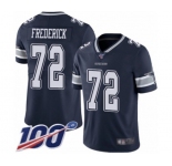 Youth Dallas Cowboys #72 Travis Frederick Navy Blue Team Color Vapor Untouchable Limited Player 100th Season Football Jersey