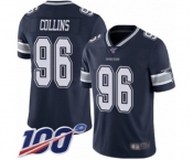 Youth Dallas Cowboys #96 Maliek Collins Navy Blue Team Color Vapor Untouchable Limited Player 100th Season Football Jersey