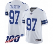 Youth Dallas Cowboys #97 Taco Charlton White Vapor Untouchable Limited Player 100th Season Football Jersey