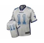 Youth Nike Dallas Cowboys #11 Cole Beasley Grey Stitched NFL Elite Drift Fashion Jersey