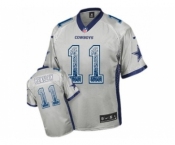 Youth Nike Dallas Cowboys #11 Cole Beasley Grey Stitched NFL Elite Drift Fashion Jersey