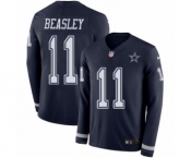 Youth Nike Dallas Cowboys #11 Cole Beasley Limited Navy Blue Therma Long Sleeve NFL Jersey