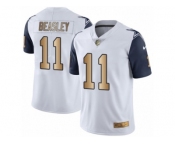 Youth Nike Dallas Cowboys #11 Cole Beasley Limited White Gold Rush NFL Jersey
