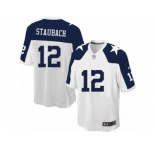 Youth Nike Dallas Cowboys #12 Roger Staubach Game White Throwback Alternate NFL Jersey