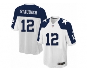 Youth Nike Dallas Cowboys #12 Roger Staubach Game White Throwback Alternate NFL Jersey