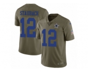 Youth Nike Dallas Cowboys #12 Roger Staubach Limited Olive 2017 Salute to Service NFL Jersey