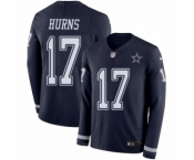 Youth Nike Dallas Cowboys #17 Allen Hurns Limited Navy Blue Therma Long Sleeve NFL Jersey