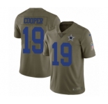 Youth Nike Dallas Cowboys #19 Amari Cooper Limited Olive 2017 Salute to Service NFL Jersey