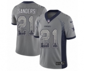 Youth Nike Dallas Cowboys #21 Deion Sanders Limited Gray Rush Drift Fashion NFL Jersey