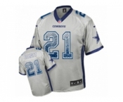 Youth Nike Dallas Cowboys #21 Ezekiel Elliott Elite Grey Drift Fashion NFL Jersey