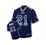Youth Nike Dallas Cowboys #21 Ezekiel Elliott Elite Navy Blue Drift Fashion NFL Jersey