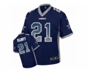 Youth Nike Dallas Cowboys #21 Ezekiel Elliott Elite Navy Blue Drift Fashion NFL Jersey